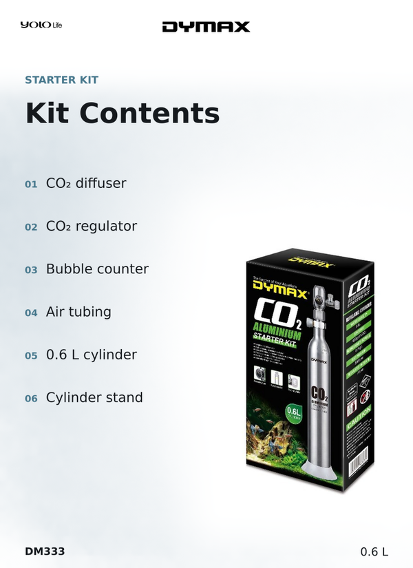 Dymax CO2 Aluminium Starter Kit 0.6 L