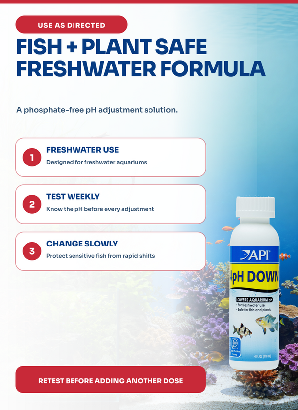 API pH Down 4 oz, Aquarium Water pH Adjuster, for Fish, Plants, Tanks