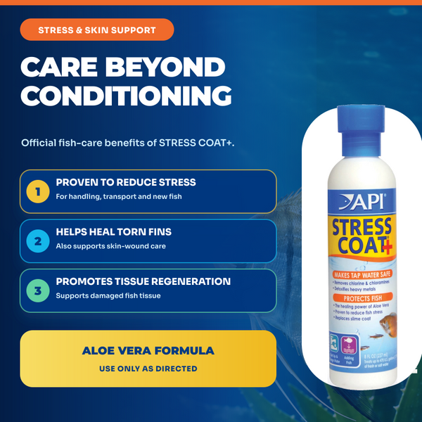 API Stress Coat 8 oz, Water Conditioner, Treatment, Additive, for Fish