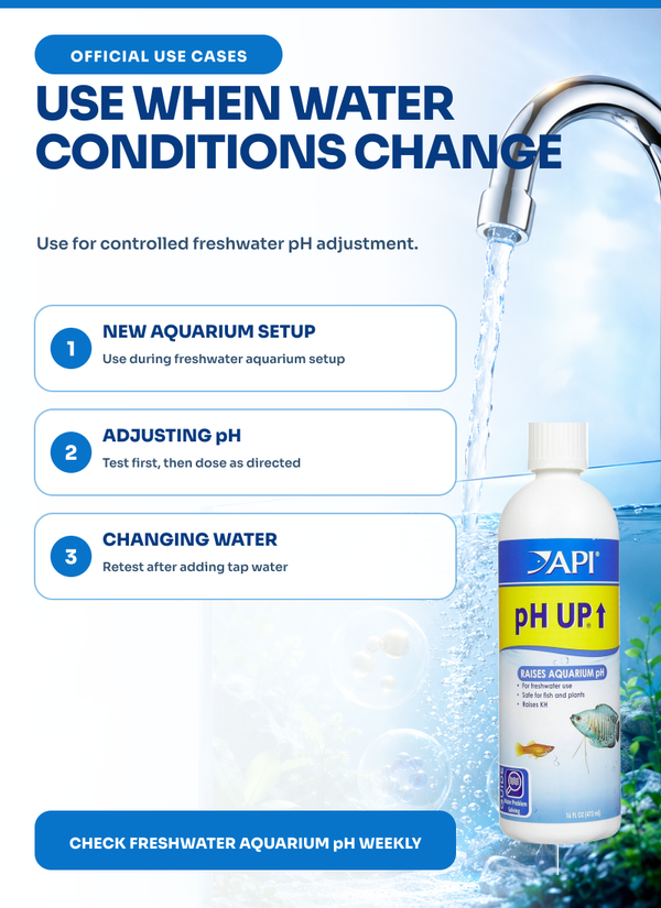 API pH Up (16 oz), pH Balancer, Water Treatment, Aquarium Additive
