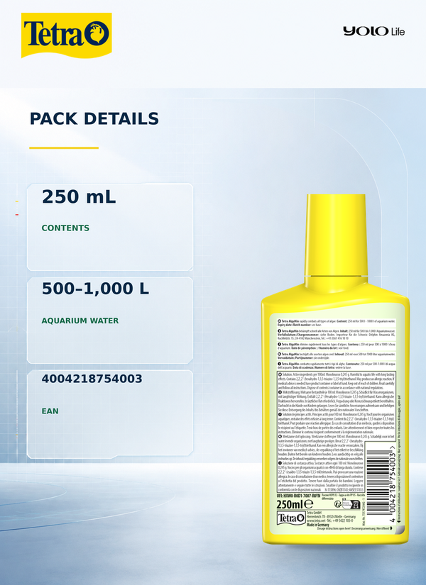 Tetra AlguMin Aquarium Algae Control 250 mL (approx. 8.45 fl oz)