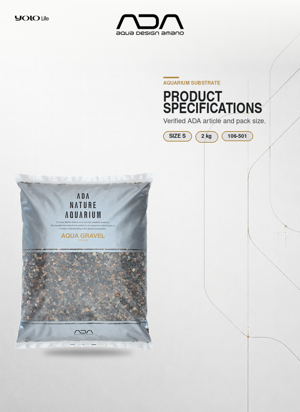 ADA Aqua Gravel 2kg, Natural Aquarium Substrate, River Sand for Tank