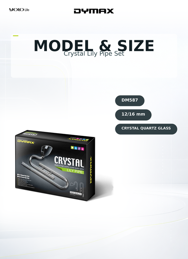 Dymax Crystal Lily Pipe Set 12/16 mm