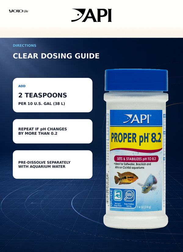 API Proper pH 8.2 Powder, 7.1 oz, Water Stabilizer for Aquarium Fish