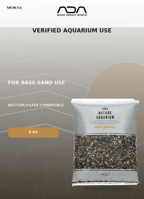 ADA Aqua Gravel (8 kg), Substrate, Sand, for Tank, Filter, Fish
