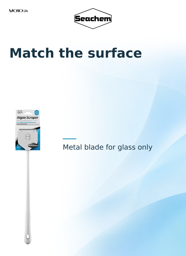 Seachem 3-in-1 Aquarium Algae Scraper 460 mm