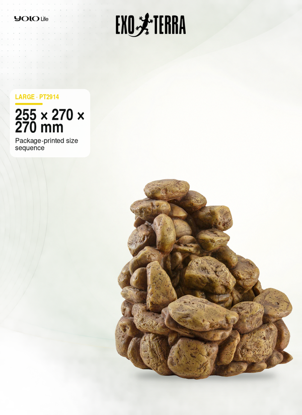 Exo Terra Pebble Waterfall (Large), Water Feature, for Habitat, Decor