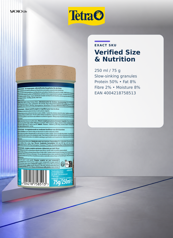 Tetra Discus Colour Granules Fish Food 250 mL (75 g)