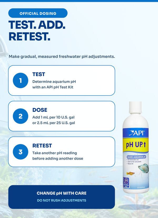 API pH Up (16 oz), pH Balancer, Water Treatment, Aquarium Additive