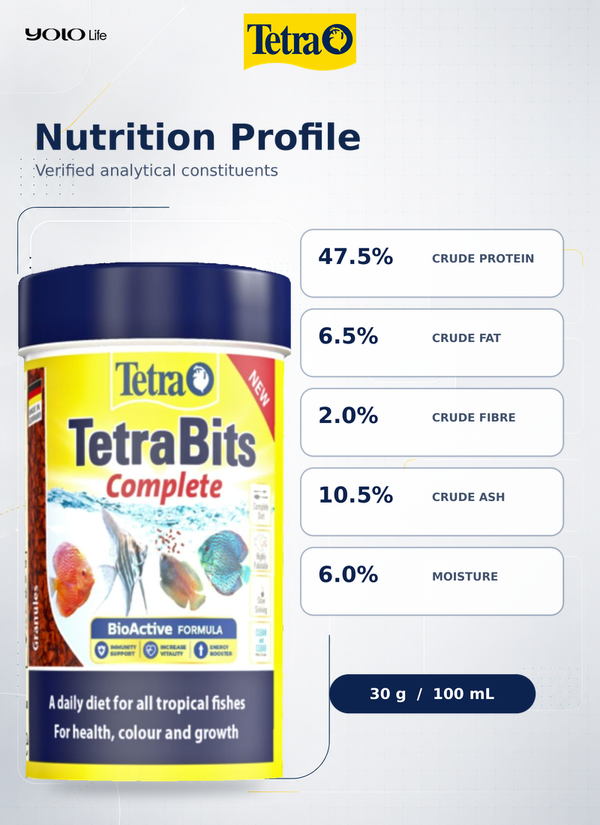 TetraBits Complete Tropical Fish Food Granules 100 mL (30 g)