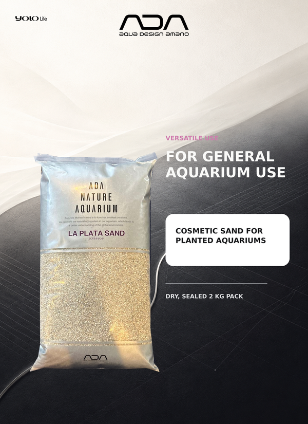 ADA La Plata Cosmetic Sand 2kg, Natural White Aquarium Sand