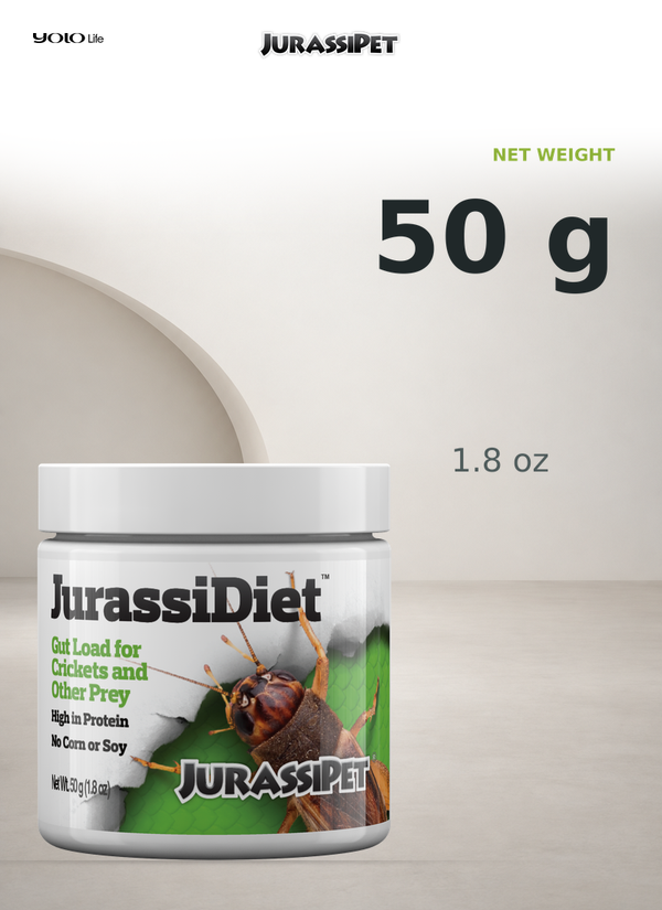 JurassiDiet GutLoad 50 g – Food for Crickets & Feeder Insects
