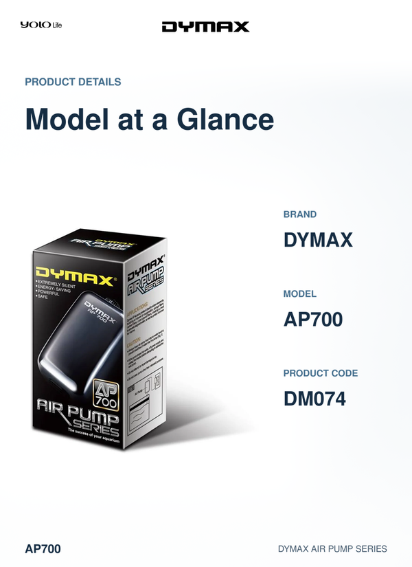 Dymax AP700 Aquarium Air Pump
