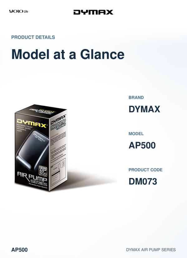 Dymax AP500 Aquarium Air Pump