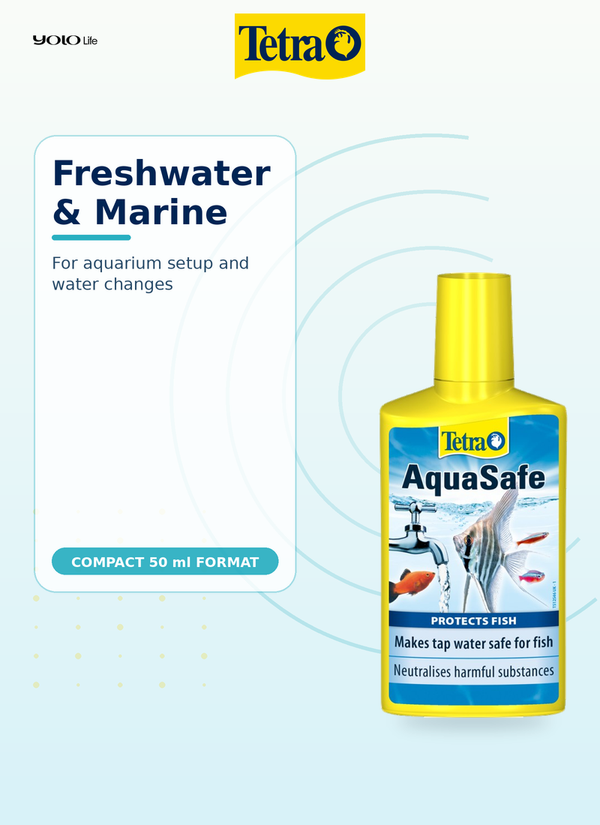 Tetra AquaSafe Water Conditioner 50 mL (approx. 1.69 fl oz)