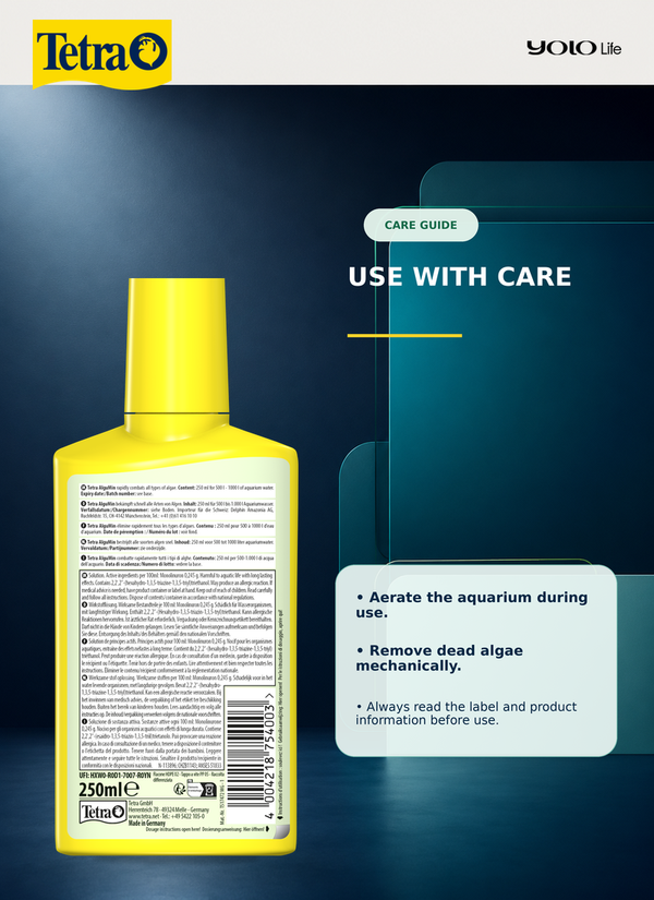 Tetra AlguMin Aquarium Algae Control 250 mL (approx. 8.45 fl oz)