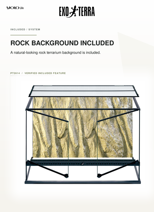 Exo Terra Tall Terrarium Large (90x45x60cm), Habitat for Reptiles