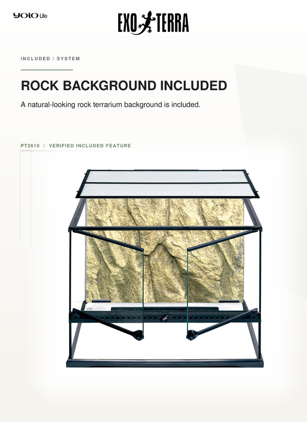 Exo Terra Natural Terrarium Medium/Wide 60x45x45cm, for Reptiles, Pets