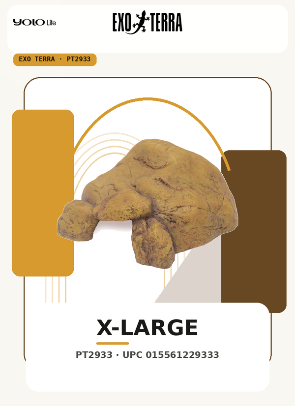 Exo Terra Reptile Cave (XLarge), Cave, Hide for Snakes, Lizards, Frogs