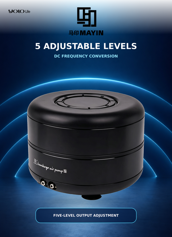 MAYIN Hamburger Air Pump S – Dual Outlet, 12 L/min