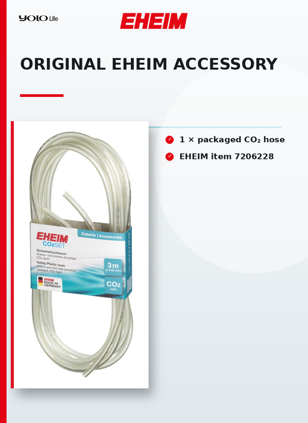 EHEIM CO₂ Hose 4/6 mm, 3000 mm