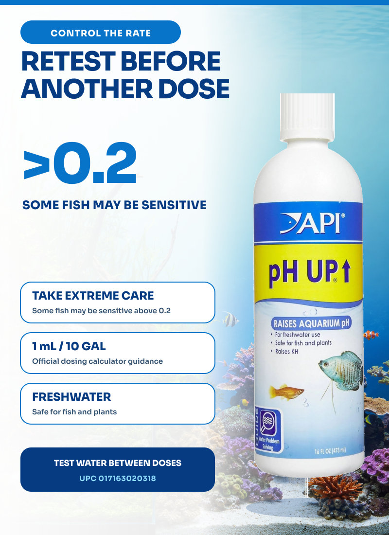 API pH Up (16 oz), pH Balancer, Water Treatment, Aquarium Additive