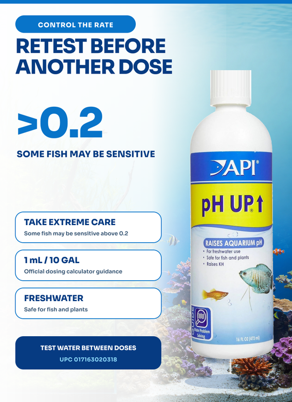 API pH Up (16 oz), pH Balancer, Water Treatment, Aquarium Additive