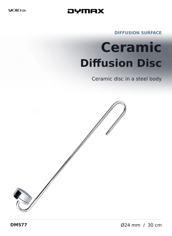 Dymax Stainless Steel CO2 Diffuser 300 mm, 24 mm Diameter