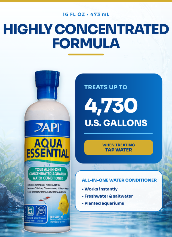 API Aqua Essential (16 oz), Water Conditioner, for Fish, Plants, Tanks