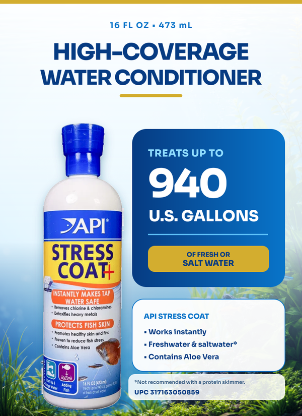 API Stress Coat 16 oz, Water Treatment, Care, for Fish, Plants, Ponds