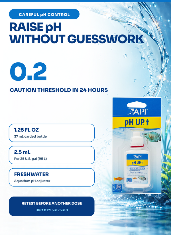 API pH Up 1.25 oz, Aquarium pH Adjuster, Buffer, for Fish, Tanks