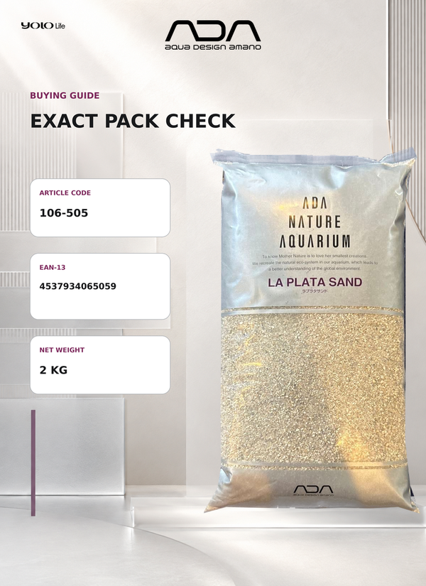 ADA La Plata Cosmetic Sand 2kg, Natural White Aquarium Sand