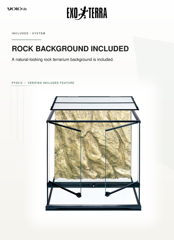Exo Terra Natural Terrarium (Medium/Tall) 600x450x600 mm, Reptile Habitat