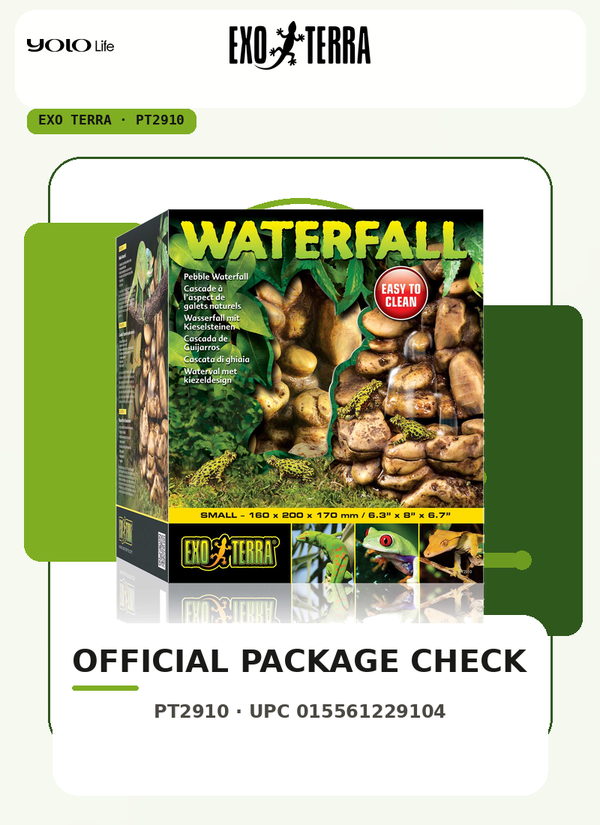 Exo Terra Pebble Waterfall (Small), Fountain, for Chameleons, Frogs