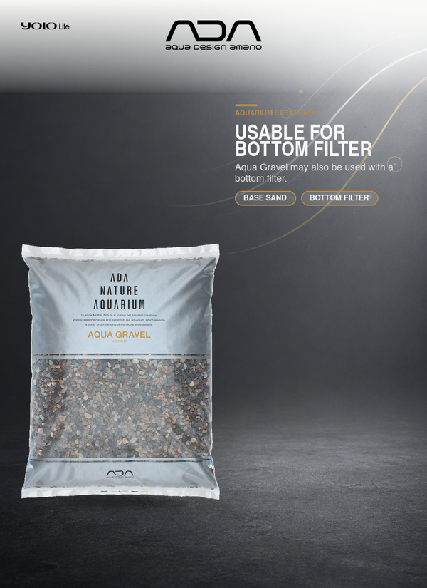 ADA Aqua Gravel 2kg, Natural Aquarium Substrate, River Sand for Tank