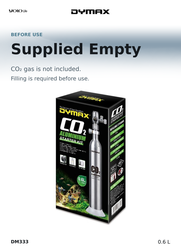 Dymax CO2 Aluminium Starter Kit 0.6 L