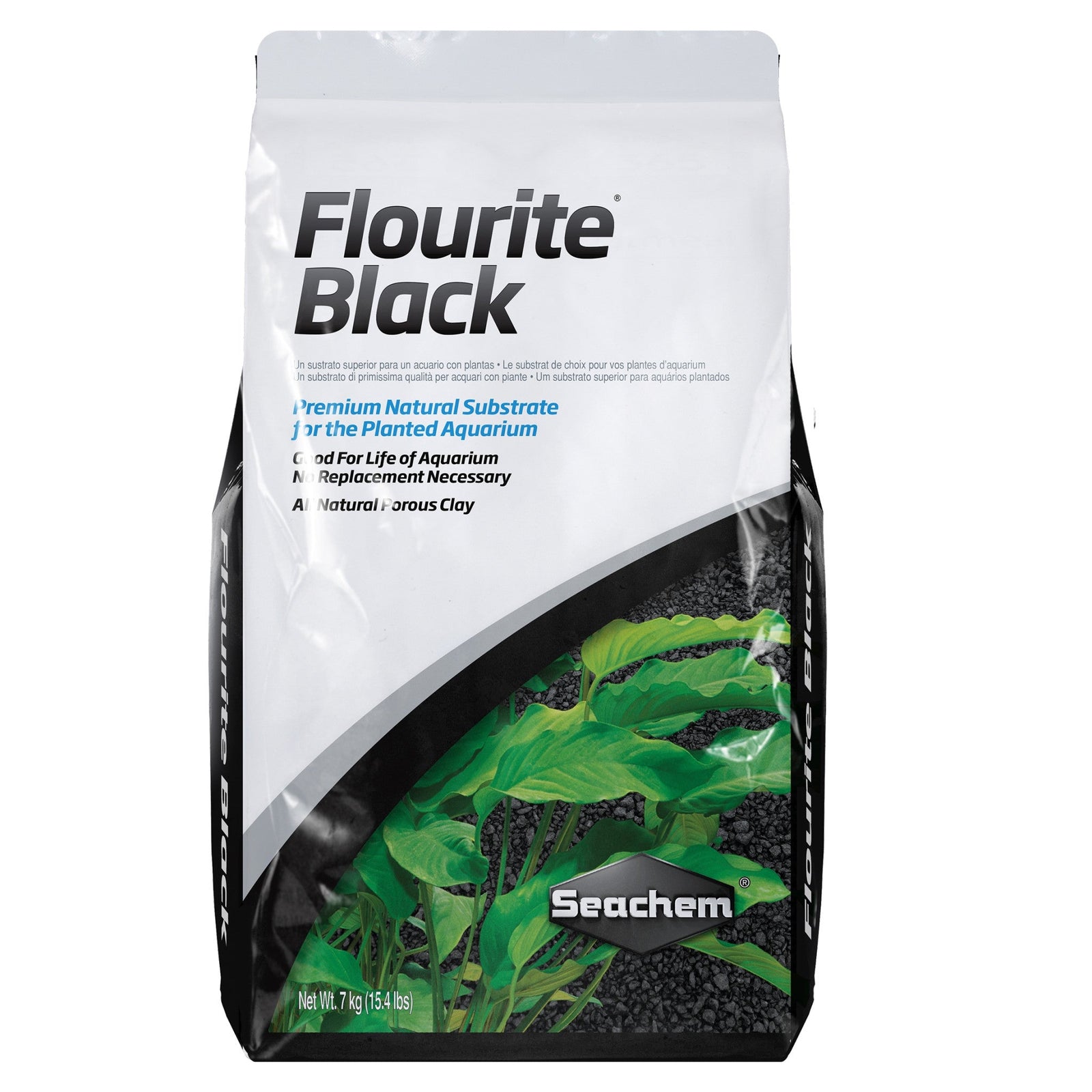Seachem Flourite Black (7 kg), Gravel, Bed, for Planted, Fish, Tank
