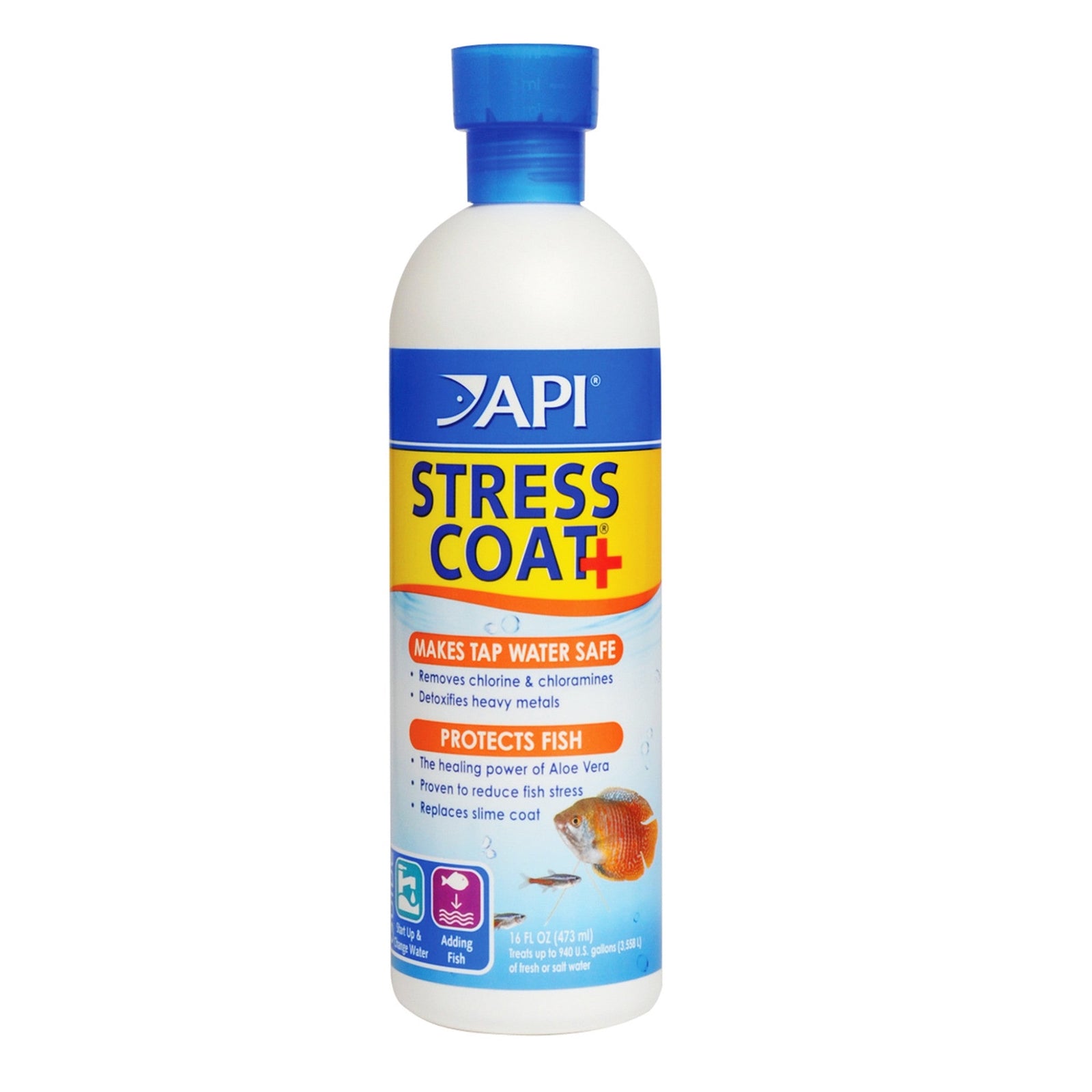 API STRESS COAT (16 oz), Water Conditioner, Fish Treatment, Tap Water