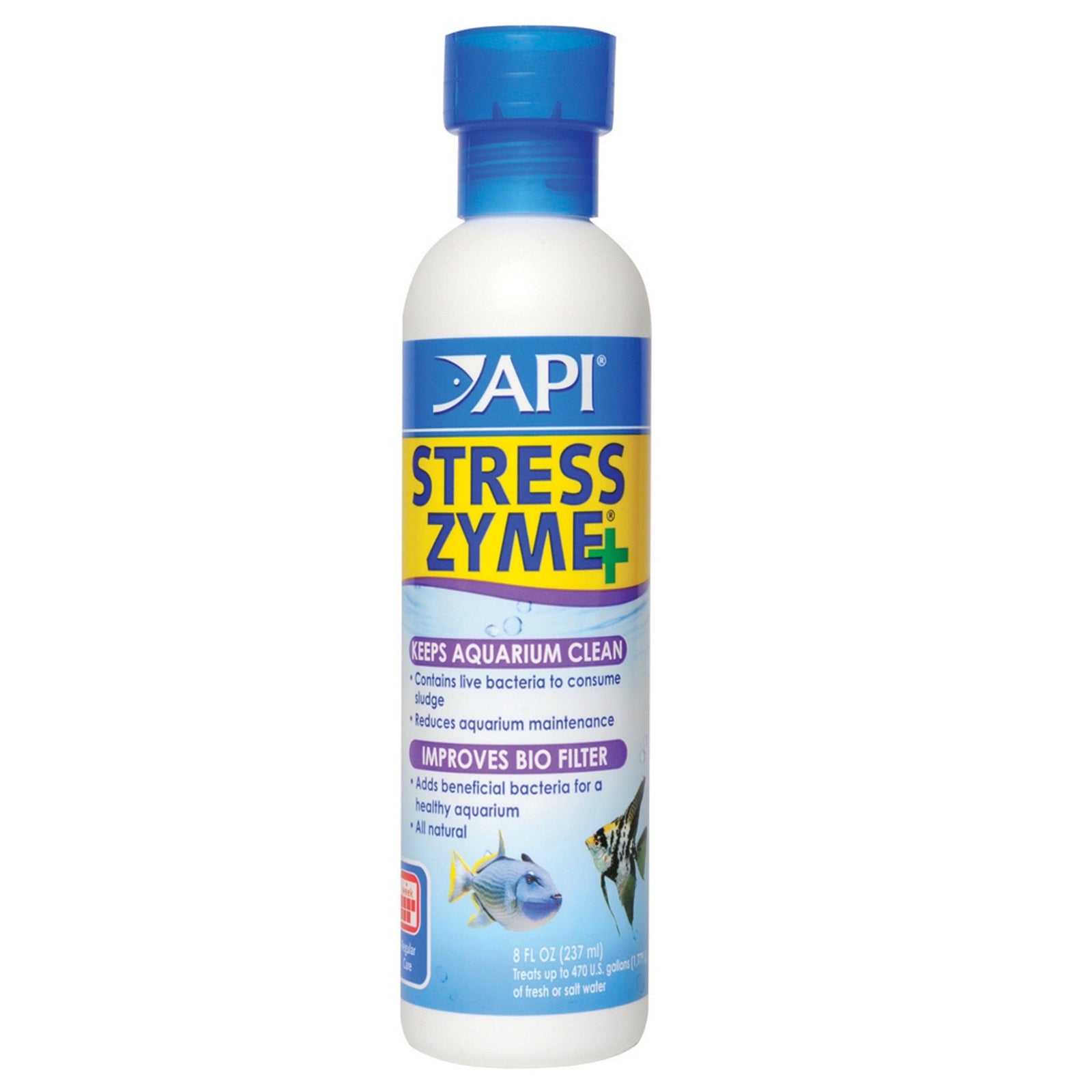 API Stress Zyme 8 oz, Tank Cleaner, Water Care, for Fish, Tank, Upkeep