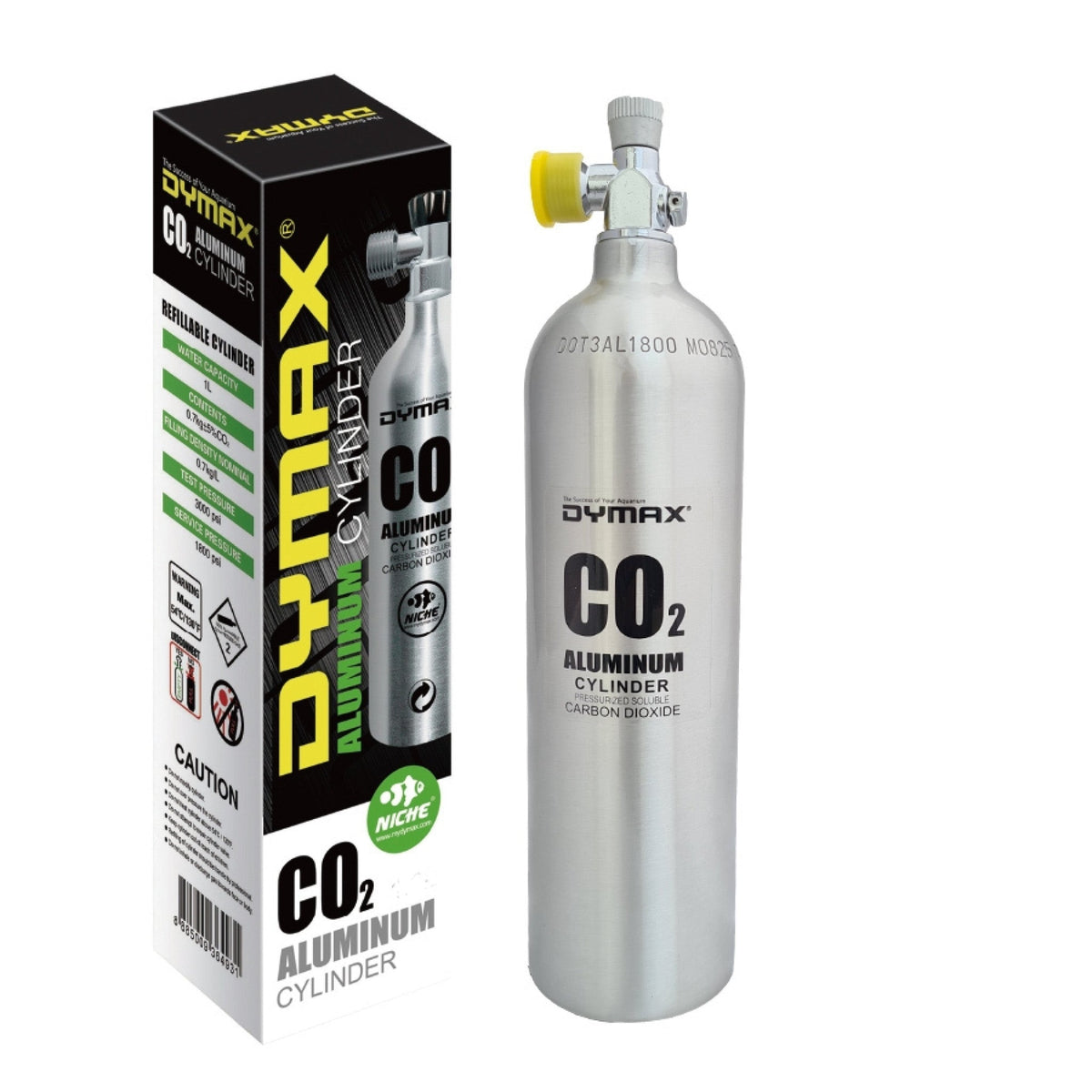 Dymax CO2 Aluminium Cylinder 2 L, Empty