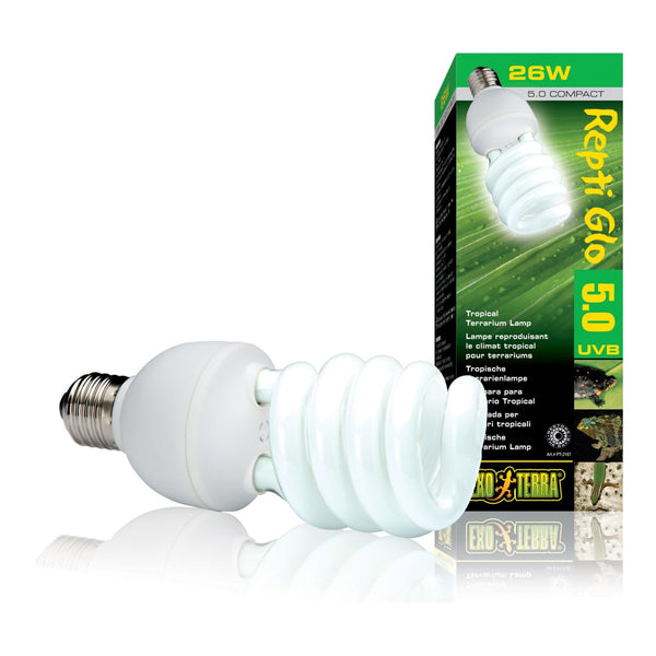 Exo Terra UVB 100 Tropical 25 W, UV Lamp, for Lizards, Snakes, Geckos