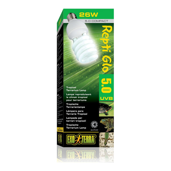 Exo Terra UVB 100 Tropical 25 W, UV Lamp, for Lizards, Snakes, Geckos