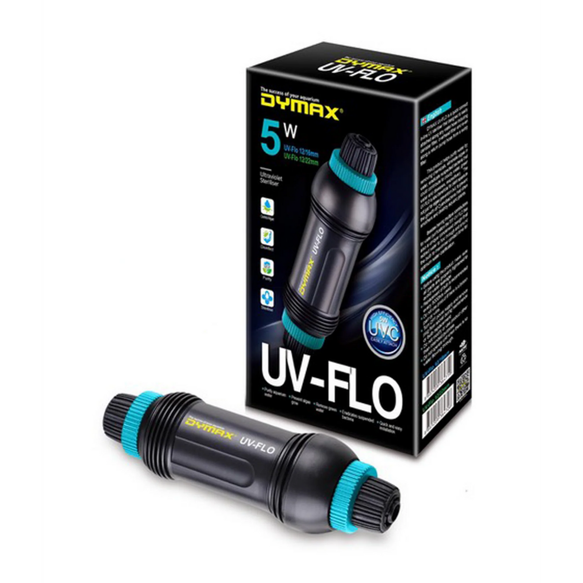 Dymax UV-Flo 5W Inline UV Steriliser 16/22 mm