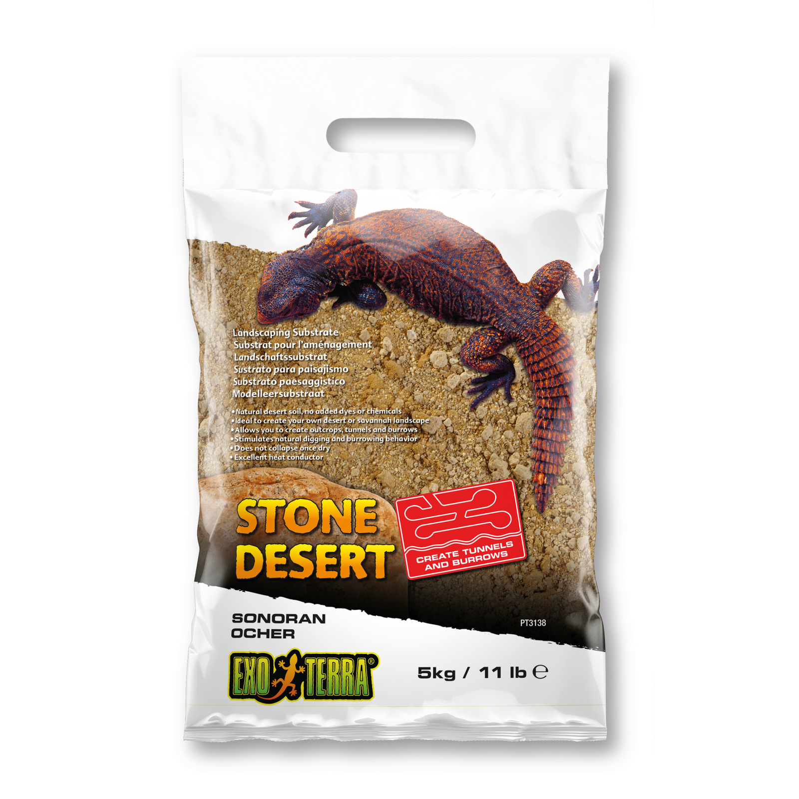Exo Terra Stone Desert Sonoran Ocher 11 lb (5 kg), Soil, Substrate