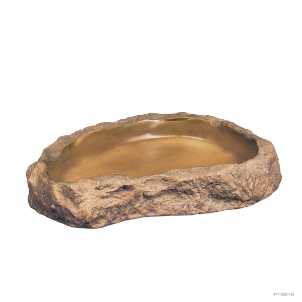 Exo Terra Feeding Dish Medium, Natural Reptile Bowl, for Terrarium