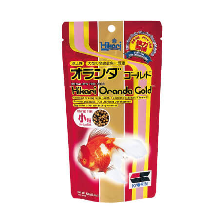 Hikari Oranda Gold Floating Mini Pellet Fish Food 100g, Premium Goldfish Daily Diet, Color Enhancing Pellet Feed, for Oranda, Lionhead, Fancy Goldfish