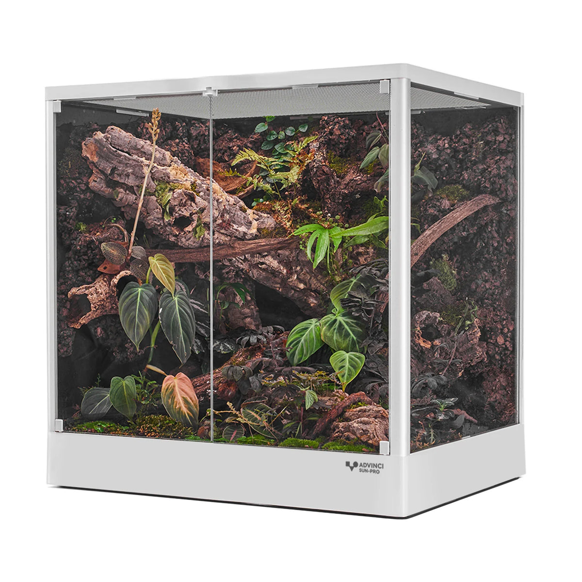 ADVINCI Sun Pro 604545 Reptile Terrarium – 600 × 450 × 450 mm, White