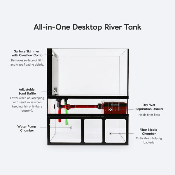 NINEWOOD 60C Aquarium - 600 × 400 × 700 mm