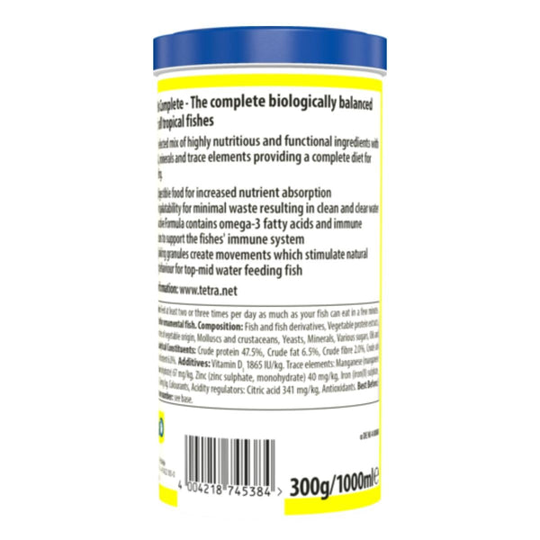 Tetra Tetrabits 1L Nutrient-Rich Seafood Flavor Fish Food Pellets