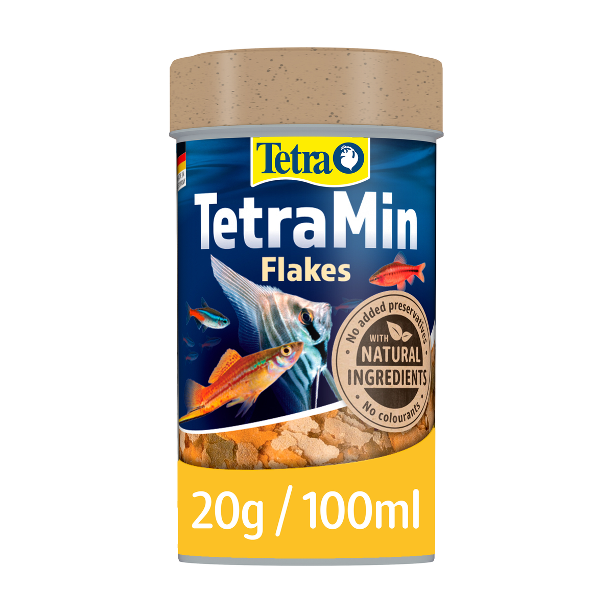 TetraMin Flakes Tropical Fish Food 100 mL (20 g) container
